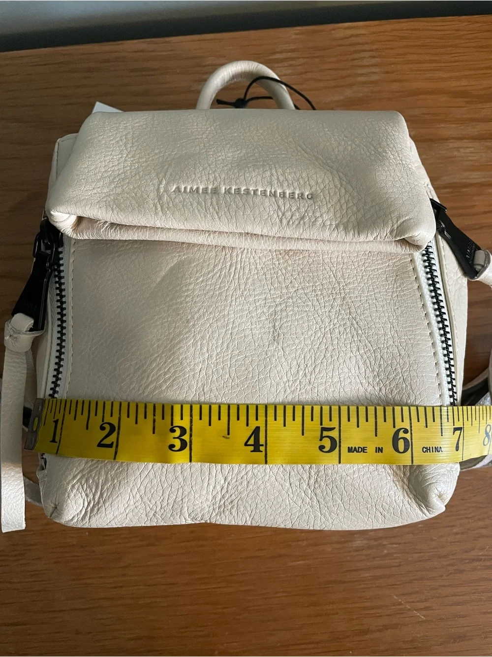 Aimee Kestenberg Leather Bali Mini Backpack Sandy Tassel Zipper Everyday NWT